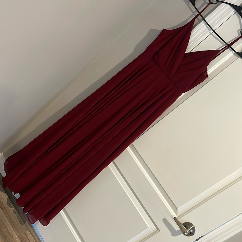 Maroon chiffon dress